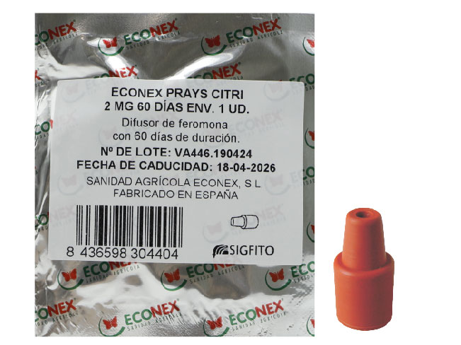 Difusor de feromonas ECONEX PRAYS CITRI 2 MG 60 DÍAS ENV. 1 UD.